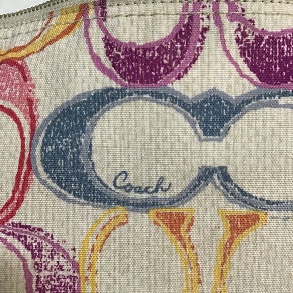 Coach Poppy Signature Scribble Print Hippie Shoulder Bag - Picture 5 of 15